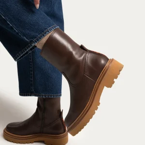 BOTTE EN CUIR OFFICE MARRON*HOFF New