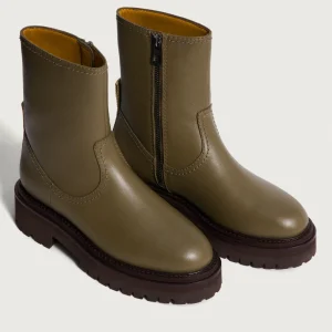 BOTTE EN CUIR OFFICE VERT*HOFF Cheap