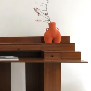 LOVE HANDLES VASE ORANGE*HOFF Discount